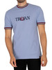 Trojan Cotton Knitted T-Shirt - Sky