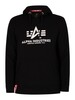 Alpha Industries Basic Graphic Pullover Hoodie - Black
