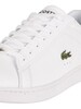 Lacoste Carnaby EVO 0121 2 SMA Leather Trainers - White/Black