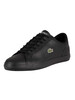 Lacoste Lerond 0121 1 CMA Leather Trainers - Black/Black