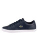 Lacoste Lerond 0121 1 CMA Leather Trainers - Navy/White