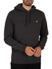 Lyle & Scott Logo Pullover Hoodie - Charcoal Marl