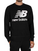 New Balance Essentials Stacked Logo Sweatshirt - Black
