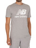 New Balance Essentials Stacked Logo T-Shirt - Athletic Grey