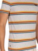 Superdry Original Logo Stripe T-Shirt - Light Grey Marl