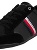 Tommy Hilfiger Corporate Material Mix Leather Trainers - Black