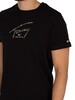 Tommy Jeans Hand Written Linear Logo T-Shirt - Black