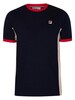Fila Warner T-Shirt - Peacoat/White/Red