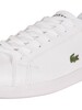 Lacoste Graduate BL21 1 SMA Leather Trainers - White/Navy