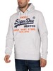 Superdry Sweat Shirt Shop Duo Pullover Hoodie - Ice Marl