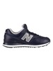 New Balance 574 Leather Trainers - Pigment/White Munsell