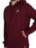 New Balance Essentials Embroidered Pullover Hoodie - Burgundy