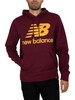 New Balance Essentials Stacked Logo Pullover Hoodie - Garnet