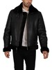 Schott Leather Sherpa Jacket - Black