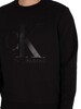 Calvin Klein Jeans Leather Monogram Sweatshirt - Black