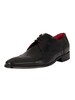 Jeffery West Derby Brogue Polished Leather Shoes - Black