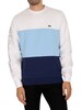 Lacoste Logo Sweatshirt - White/Blue/Marine