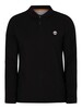 Timberland Longsleeved Logo Slim Fit Polo Shirt - Black