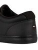 Tommy Hilfiger Essential Leather Stripes Trainers - Black