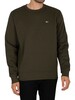 Tommy Jeans Regular Fleece Sweatshirt - Dark Olive