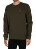 Tommy Jeans Regular Fleece Sweatshirt - Dark Olive
