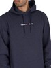 Tommy Jeans Straight Logo Pullover Hoodie - Twilight Navy