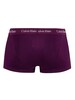 Calvin Klein 3 Pack Low Rise Trunks - Cheshire Purple/Active Blue/Army