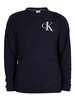 Calvin Klein Plush Towelling Lounge Sweatshirt - Blue Shadow