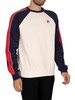 Fila Nestor Colour Block Sweatshirt - Whisper White/Peacoat/Chinese Red