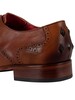 Jeffery West Brogue Derby Leather Shoes - Tan/Dark Brown