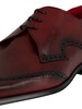 Jeffery West Brogue Derby Leather Shoes - Burgundy