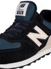 New Balance 574 Suede Trainers - Eclipse/White
