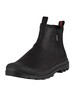Palladium Pampa Chelsea Leather Boots - Black/Black