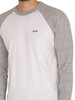 Superdry Vintage Baseball Longsleeved T-Shirt - Optic/Athletic Grey Marl