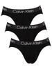 Calvin Klein 3 Pack Modern Structure Hip Briefs - Black