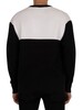 Calvin Klein Jeans Colourblock Shadow Sweatshirt - Black/Bright White