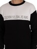 Calvin Klein Jeans Colourblock Shadow Sweatshirt - Black/Bright White