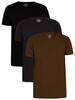 Lyle & Scott 3 Pack Lounge Maxwell T-Shirt - Green/Dark Grey/Black