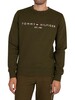 Tommy Hilfiger Logo Graphic Sweatshirt - Olivewood