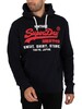 Superdry Sweat Shirt Shop Duo Pullover Hoodie - Eclipse Navy