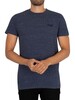 Superdry Vintage Logo EMB T-Shirt - Deep Blue Heather