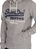 Superdry Vintage Logo Pullover Hoodie - Grey Marl