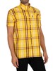 Trojan Check Woven Shortsleeved Shirt - Mustard