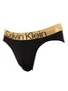 Calvin Klein Logo Hip Briefs - Black/Gold