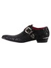 Jeffery West Kala Leather Monk Shoes - Black