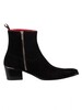 Jeffery West Suede Zip Chelsea Boots - Black