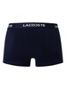 Lacoste 3 Pack Casual Trunks - Navy (Navy/Green/Red)