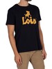 Lois Jeans Logo Classic T-Shirt - Navy/Yellow