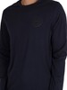 Michael Kors Lounge Peached Jersey Longsleeved T-Shirt - Navy