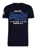 Superdry Vintage Logo T-Shirt - Midnight Blue Grit